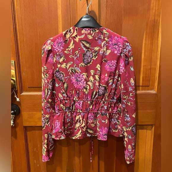 NWOT Wayf Floral Tie Front Long Sleeve Blouse / Cardigan - Picture 10 of 13